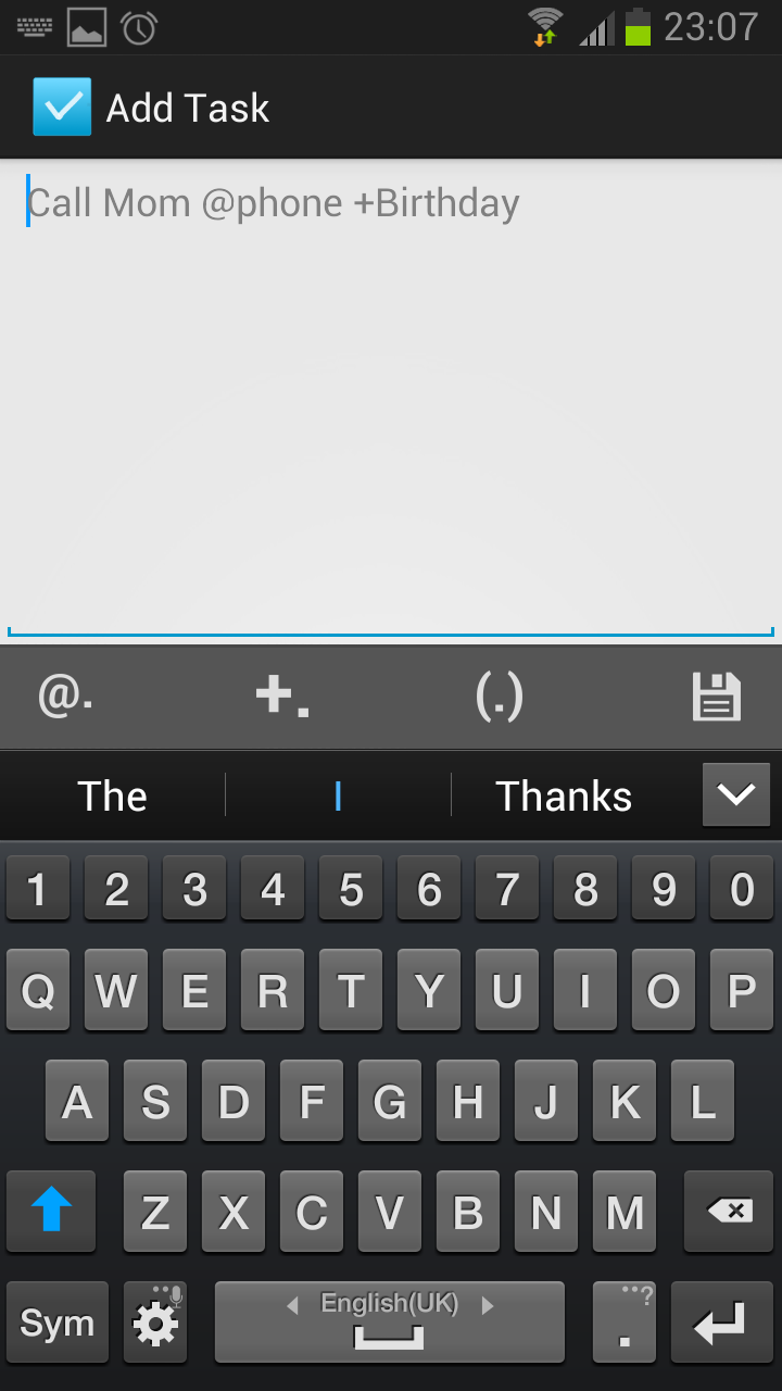 Simpletask Donation Key Screen 2
