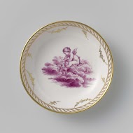 Schotel met een putto op wolken