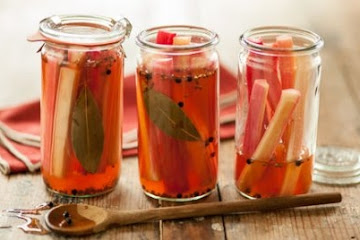Rhubarb Refrigerator Pickles