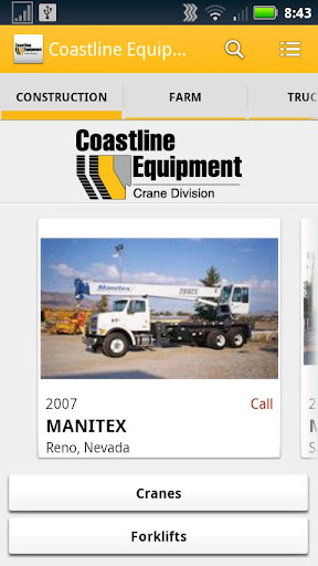 Coastline Equipment Crane