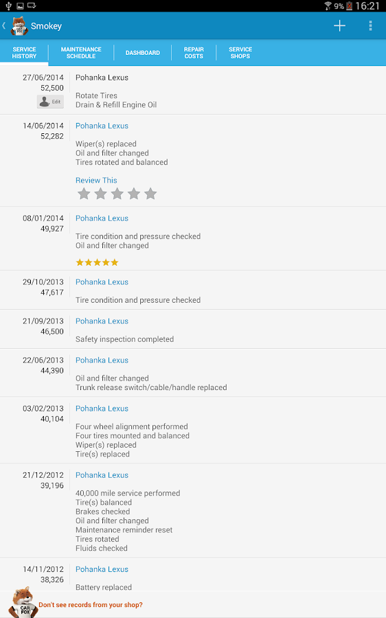 myCARFAX Car Maintenance app Android Apps on Google Play