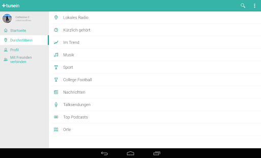 TuneIn Radio Screenshot