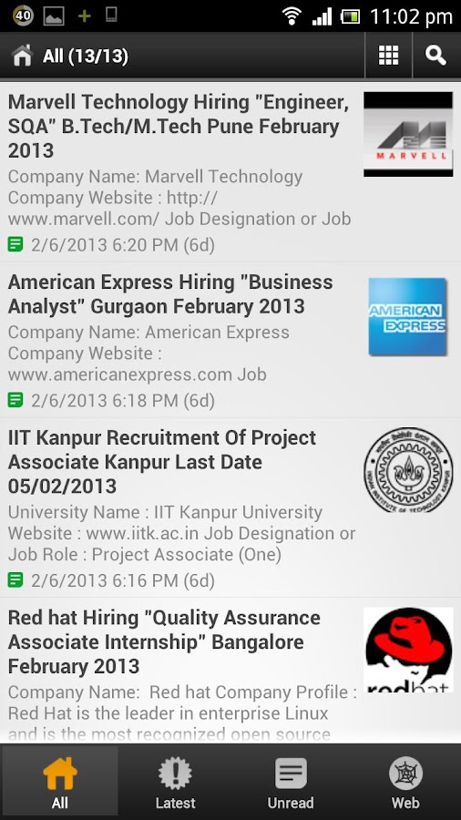 Tech - Fresher Jobs - screenshot