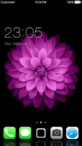 Purple Flower CLauncher Theme