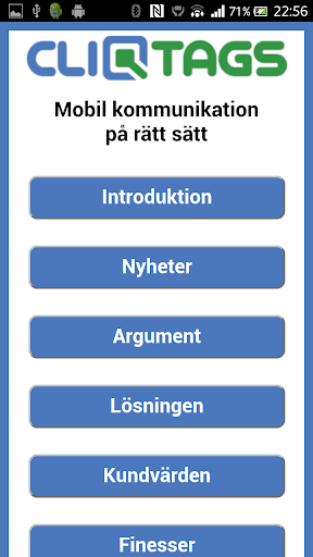 CliqTags Info Swedish