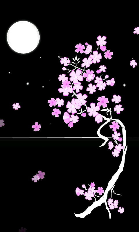 Android application Sakura Moon Live Wallpaper screenshort