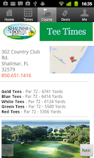 Free Shalimar Pointe Golf Tee Times APK for Android