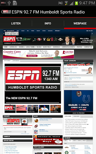 【免費娛樂App】ESPN 92.7 FM Humboldt Sports-APP點子