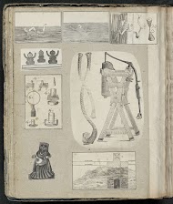 Albumblad met diverse voorstellingen