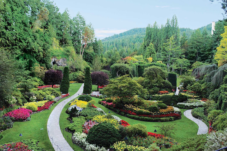 Norwegian Cruise Line's Alaska cruises includes a stop in in Victoria, British Columbia, when you can visit beautiful, world-class Butchart Gardens.