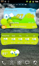 GO Weather Cartoon Widget Skin