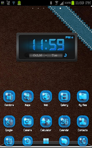 【免費個人化App】THEME - Glow Blue ICS-APP點子