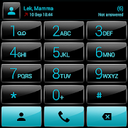 Dialer theme G Black Cyan