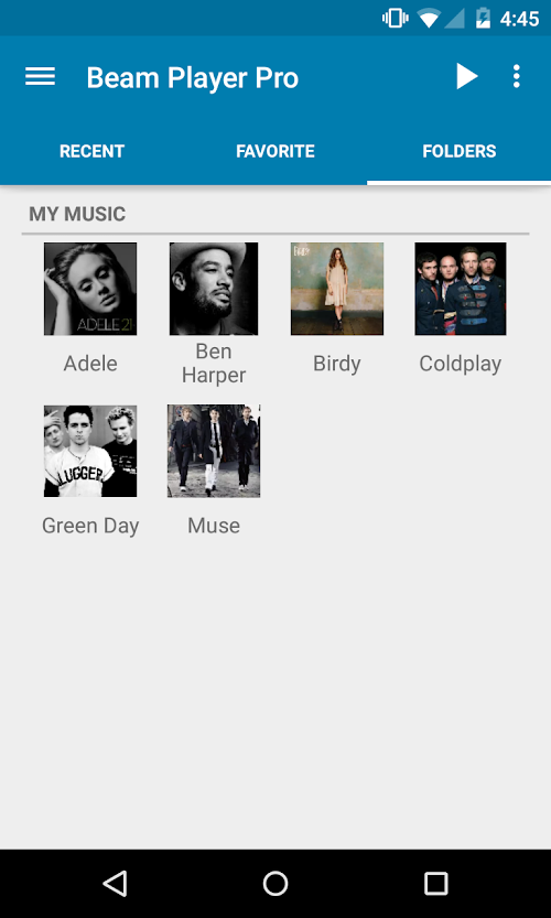 Android application Beam Player Pro(Folder Player) screenshort