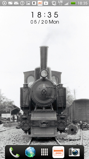 日本の蒸気機関車（SL 時計付きライブ壁紙