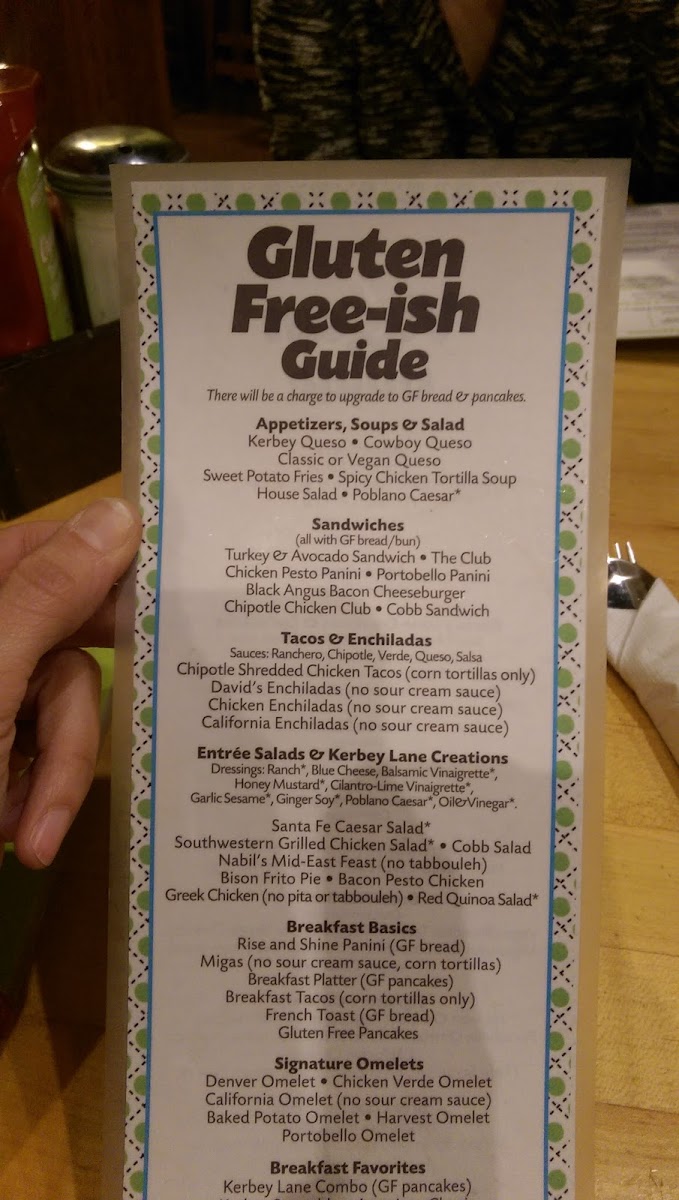 Kerbey Lane Cafe gluten-free menu