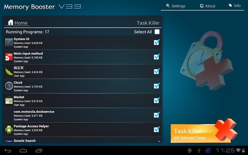 Memory Booster Tablet Version Screen 3