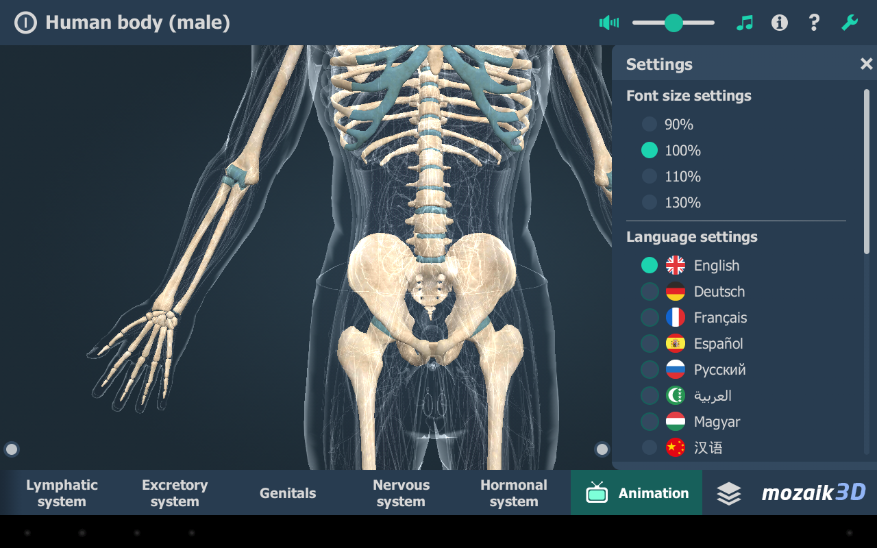 Human body (male) educational VR 3D Google Play의 Android 앱
