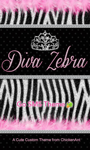 Diva Zebra Go SMS Theme