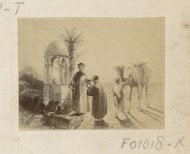 Fotoreproductie van (vermoedelijk) een schilderij met een oosters tafereel