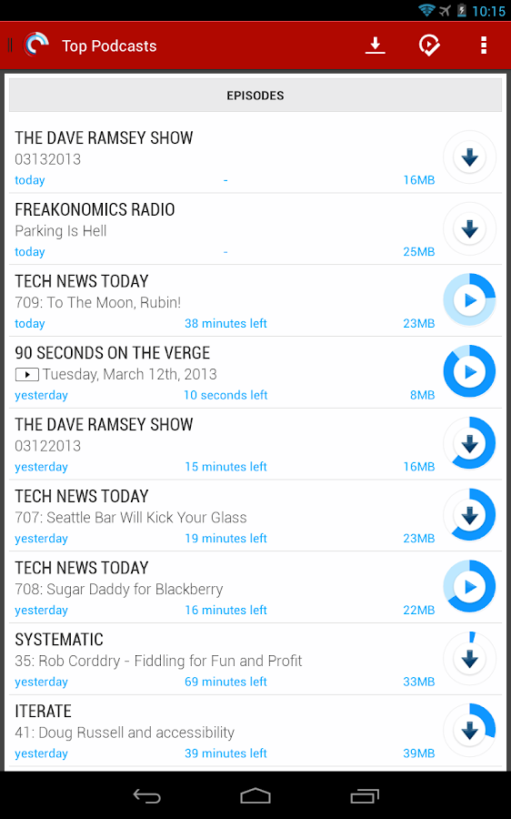 Pocket Casts screenshot