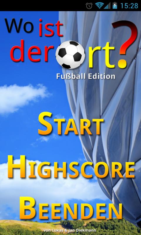 Android application Wo ist der Ort? Fußball screenshort