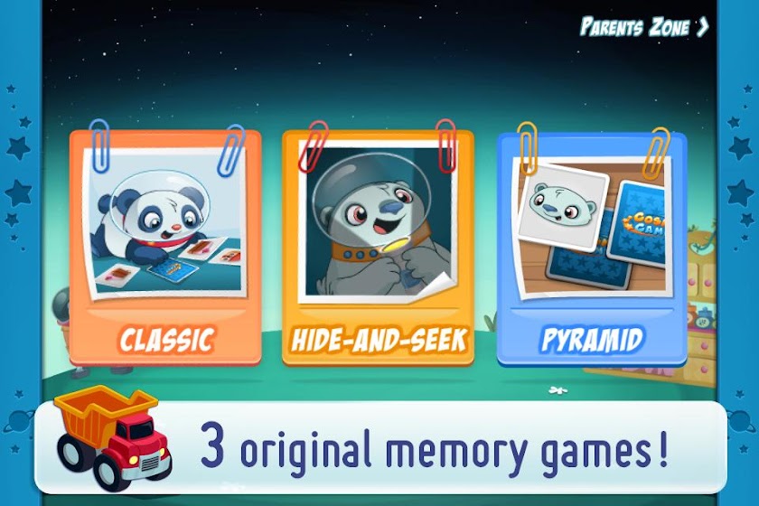 CosmoCamp: Matching Games Screen 3