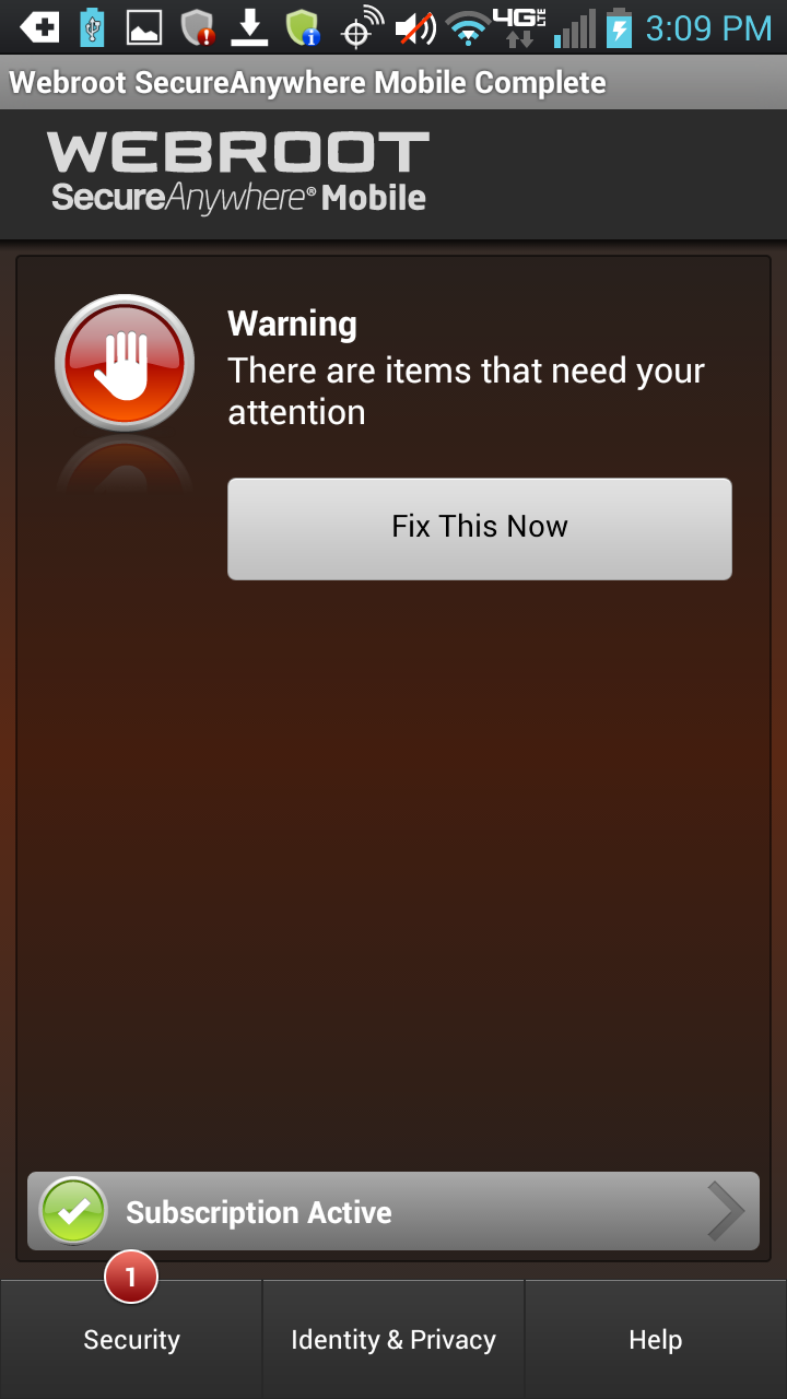 Security - Complete Screen 3