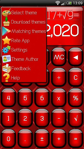 SCalc theme Jelly Red