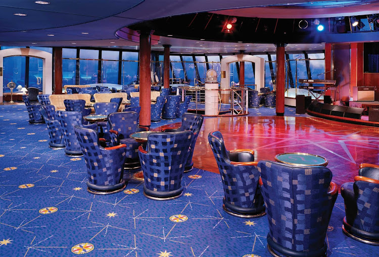 Enjoy the great ocean views when you stop by Norwegian Spirit's Galaxy of the Stars Observation Lounge for drinks and appetizers.
