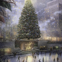 Thomas kinkade NYC Christmas logo