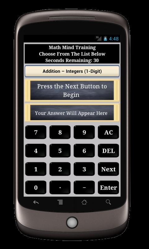   Math Mind se skermkiekie 