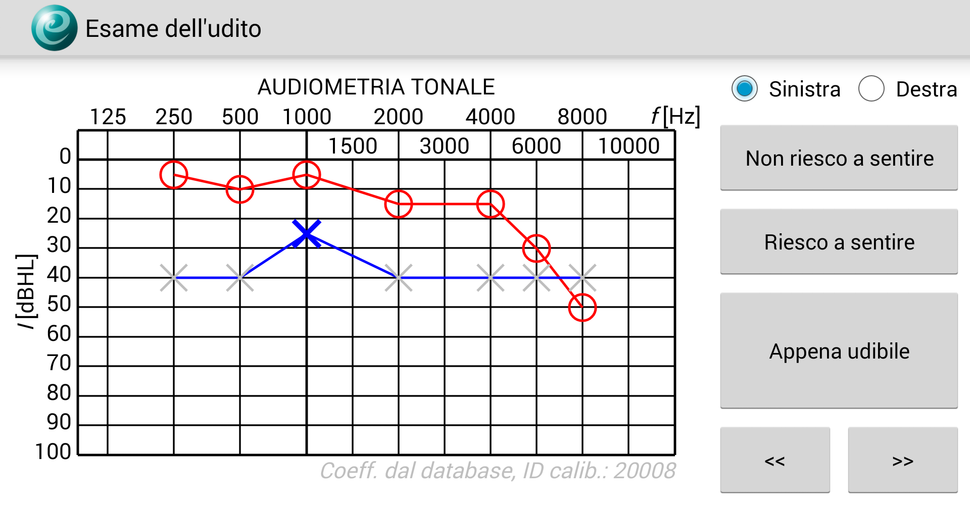Android application Hearing Test screenshort