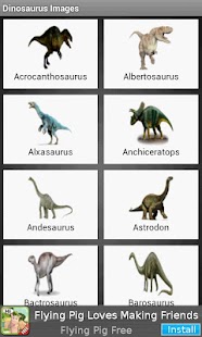 Dinosaur names their images