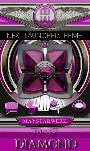 Next Launcher theme Pink Diamo