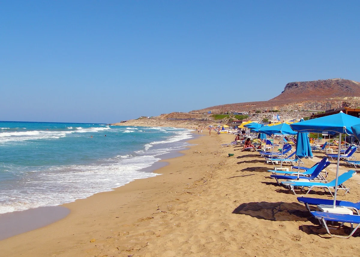 beach-Heraklion-Crete-Greece - Heraklion beach on the island of Crete, Greece.