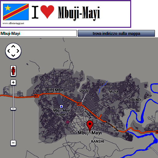 Mbuji mayi map