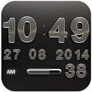 Digi Clock Widget Iron Steel