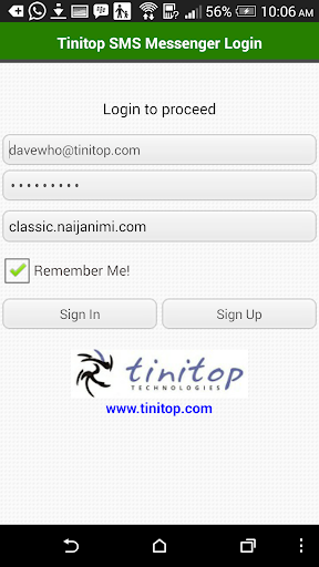 Tinitop SMS Messenger