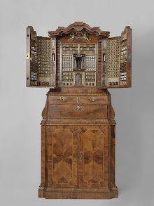 Collector’s cabinet with miniature apothecary