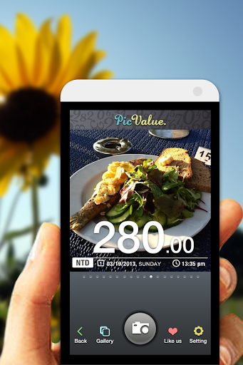 PicValue--在圖像上建立金額價值的拍照app