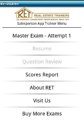 Android application CA Real Estate Exam Prep screenshort
