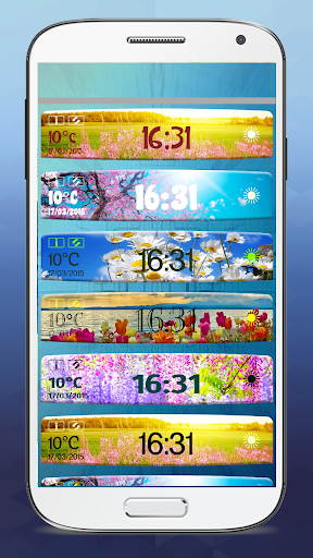 Spring Weather Clock Widget