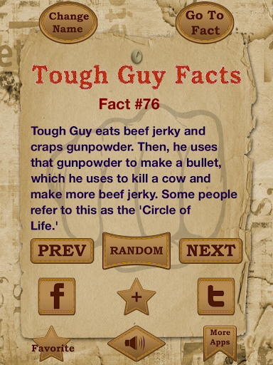 【免費娛樂App】Tough Guy Facts : 2000+ jokes-APP點子