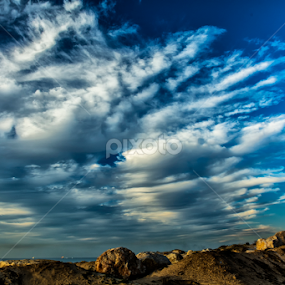 Blue cloudy sky by Robert Namer - Landscapes Cloud Formations