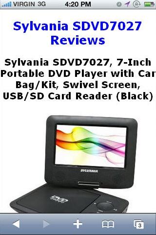 SDVD7027DVD Player Car Reviews