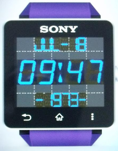 Blue Digits Sony Smartwatch