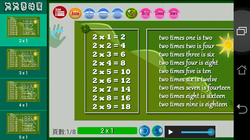 【免費教育App】九九乘法表中英文 TIMES TABLES基礎數學 口袋書-APP點子
