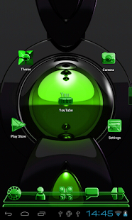 Next Launcher Theme ZELENÁ MET - náhled