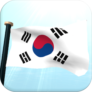 South Korea Flag 3D Wallpaper